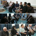 دیدار فرزندان و جمعی از بستگان شهید آیت الله سید محمد علی مبارکه ای(ره) با مهندس معرک نژاد مدیریت محموعه فرهنگی و مذهبی تخت فولاد اصفهان